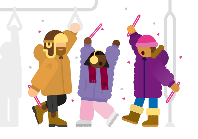 Illustration de personnages festifs